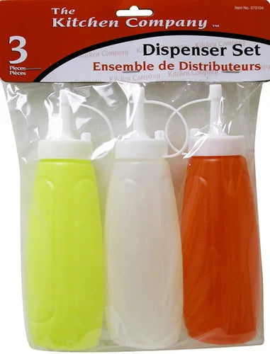 Ketchup/Mustard Dispenser 3 Pcs