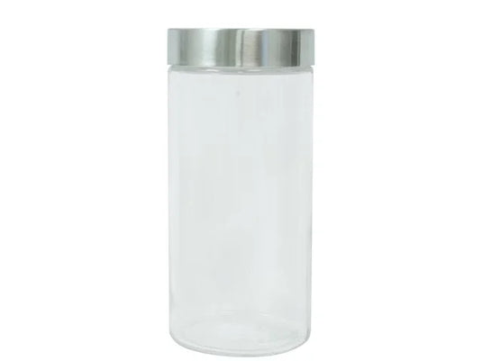 Glass Jar with Stainless Steel Lid 8.5x4.5IN, 1.5L