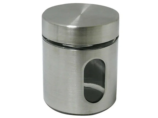 Stainless Steel Canister with Window 4x5IN