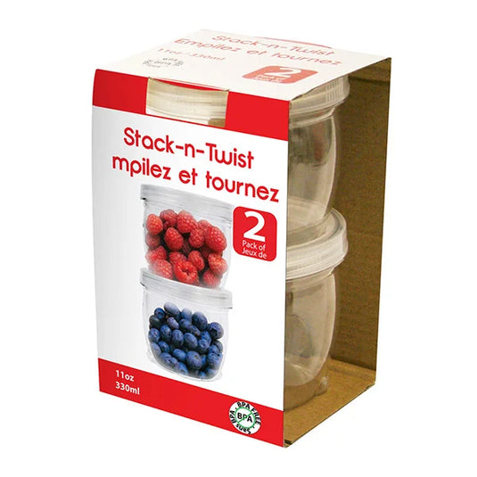 STACK & TWIST CONTAINERS 2PK