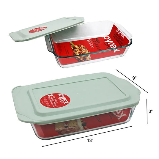 PYREX DEEP BAKING DISH W/ LID