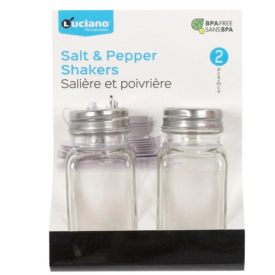 Luciano Glass Salt & Pepper Set, coloured tray