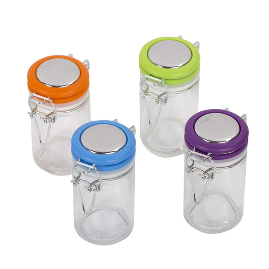 Luciano Glass Spice Canister, 1.78"Dia x 3.5"