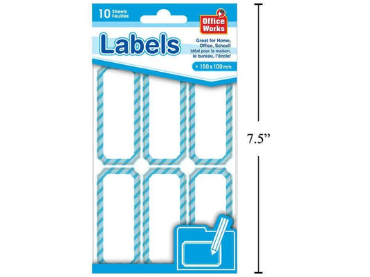 O.WKs. 10 Sheets Multi Purpose Stickers, pbh