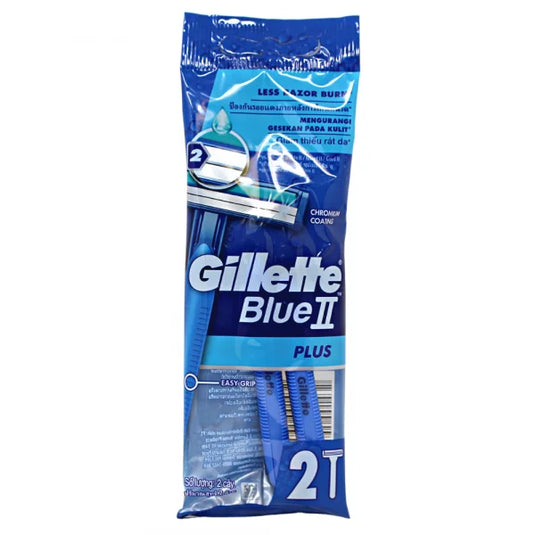 GILLETTE BLUE II PLUS 2CT DISPOSABLE RZR