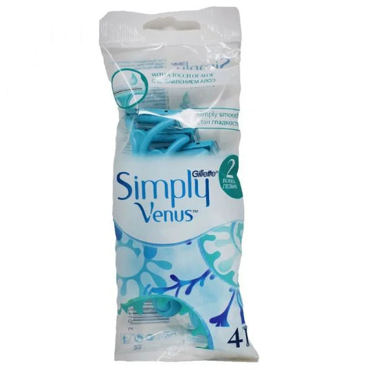 GILLETTE VENUS SIMPLY 2BLADE 4CT DISPOSABLE RZR ALOE