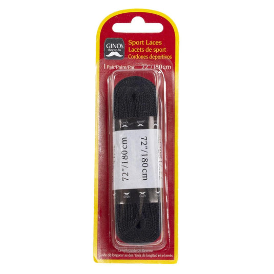 Gino's 72" Sport Laces, Black, B/C (HZ)