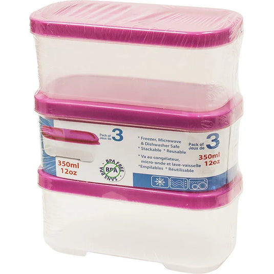 Rectangular Stackable Container 3Pk