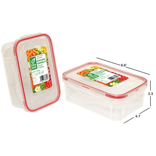 Rectangular Snap Lock Container 650 ml