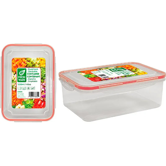 Rectangular Snap Lock Container 1200 mL