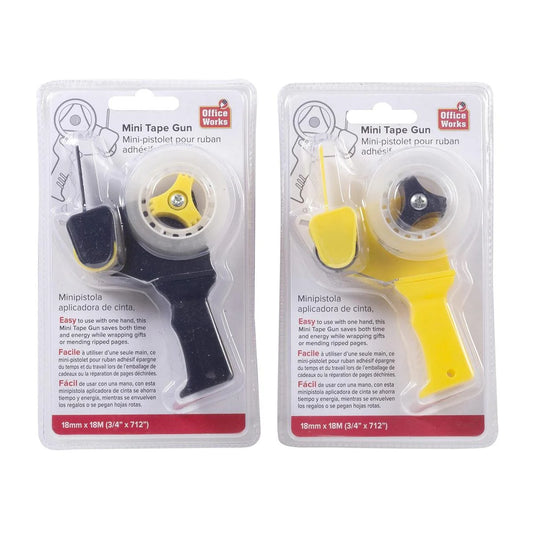 O.WKs. Mini Tape Gun, 2 Colours, clam pack (HZ)