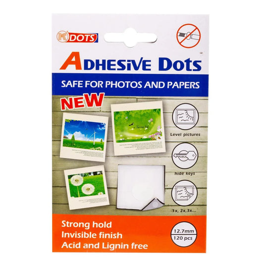 T4C, 64-pc Round Adhesive Glue Dots Dia10MM,Cardboard w/Window Envelope