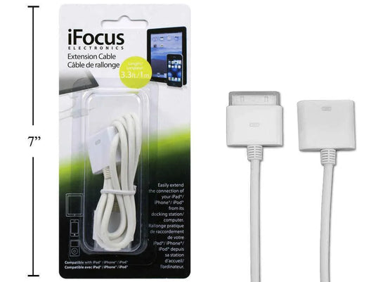 iFocus, 3.3FT Extension Cable For iPad/iPhone/ iPod, b/c