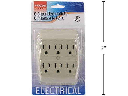 Focus Elect. 6 Grounded Outlets, CUL UL, blister card