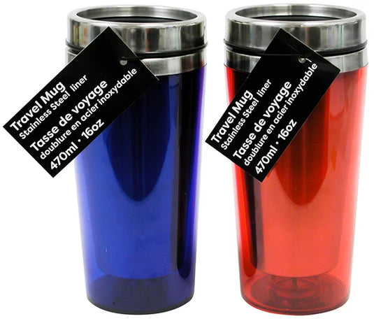 Stainless Steel Travel Mug with Plastic Inside