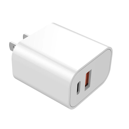 PD 20 W Type C Port + USB A - Dual USB Wall Charger - PDQ